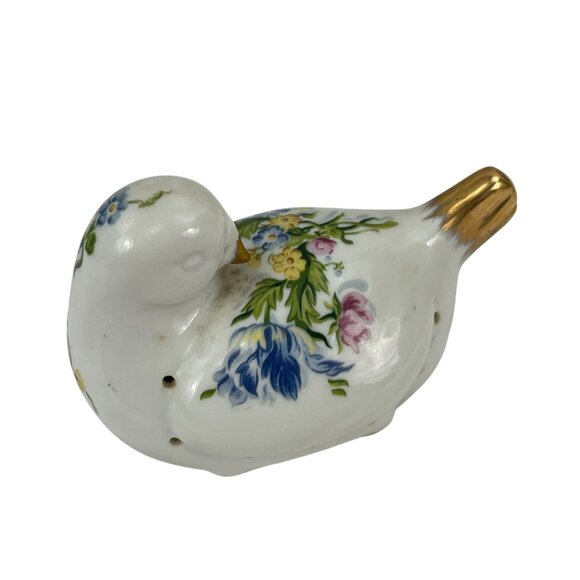 Vintage Elizabeth Arden Chelsea Gardens Porcelain Dove Figurine Floral Gold Acce - Picture 10 of 10